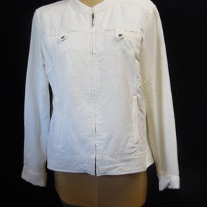 Harley Davidson white jacket (78AM)  Preowned clean smoke free no torn or worn